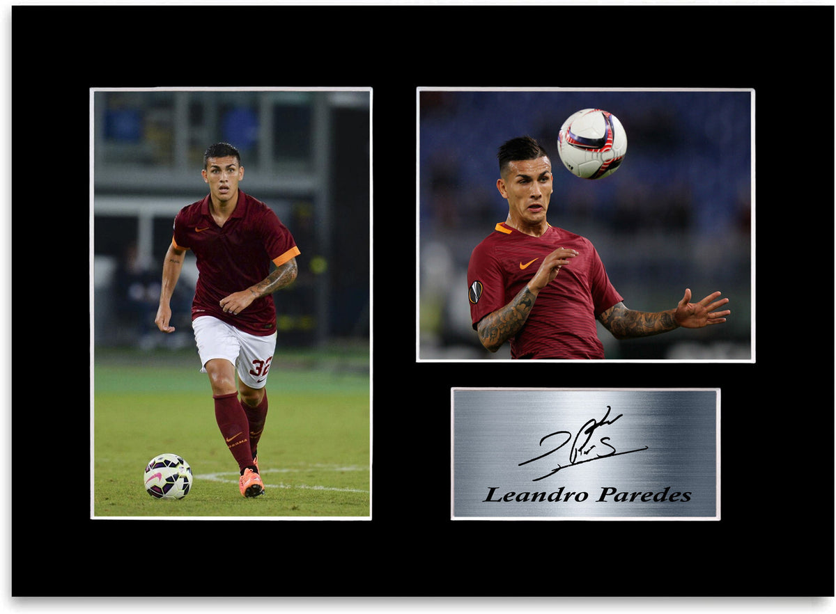 Leandro Paredes Football Player Roma Printed mounted display by LJW Prints