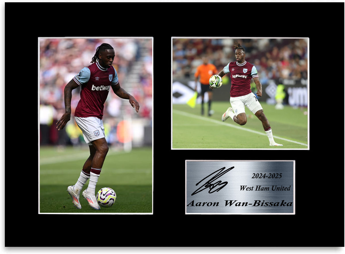 Aaron Wan Bissaka West Ham Player mounted display by LJW Prints