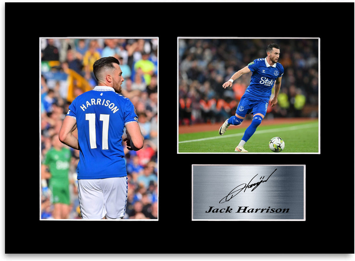 Jack Harrison Everton Player framed print by LJW Prints