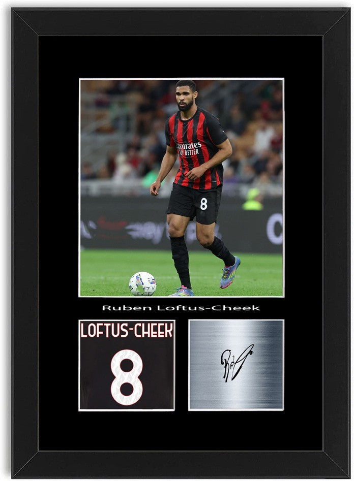 Ruben Loftus-Cheek Football Player Poster Signed Print Photo A4 Wall Art Framed