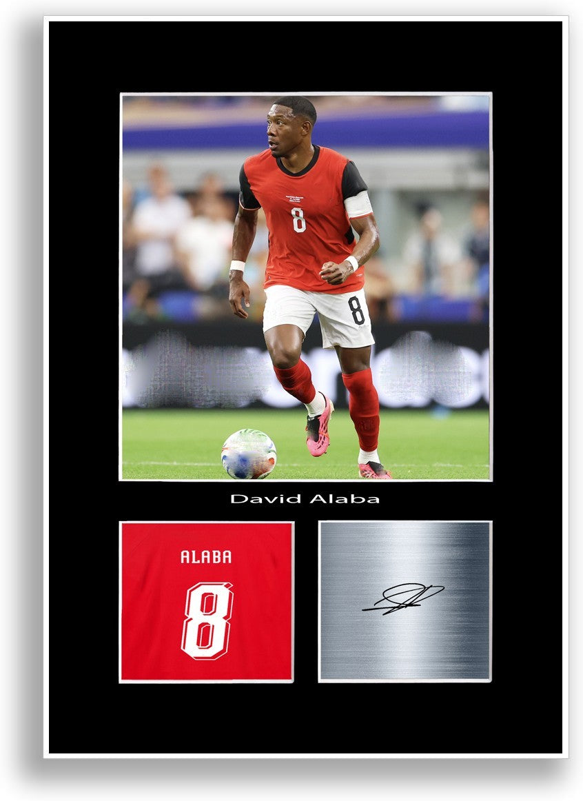 David Alaba Austria Football 2026 Poster Signed Print Wall Art