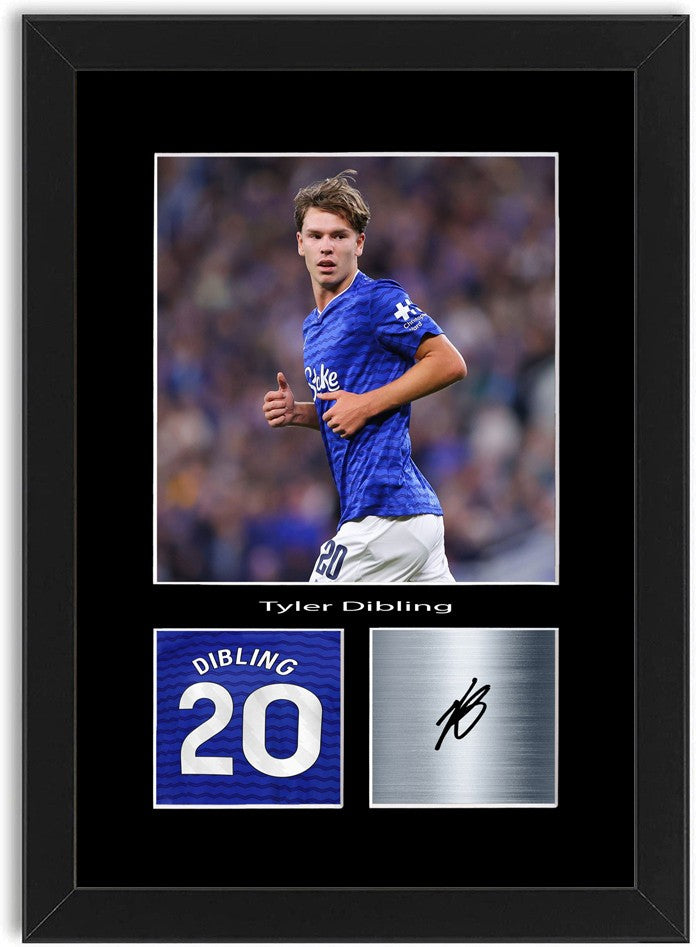 Tyler Dibling Football Player Poster Signed Print Photo A4 Wall Art Framed