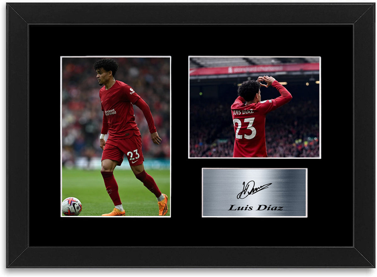 Luis Diaz Liverpool Player framed print by LJW Prints