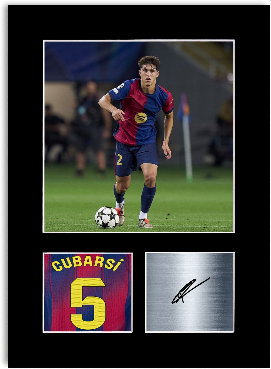 Pau Cubarsi Football Player Poster Signed Photo Display Mount Print A4 Gift