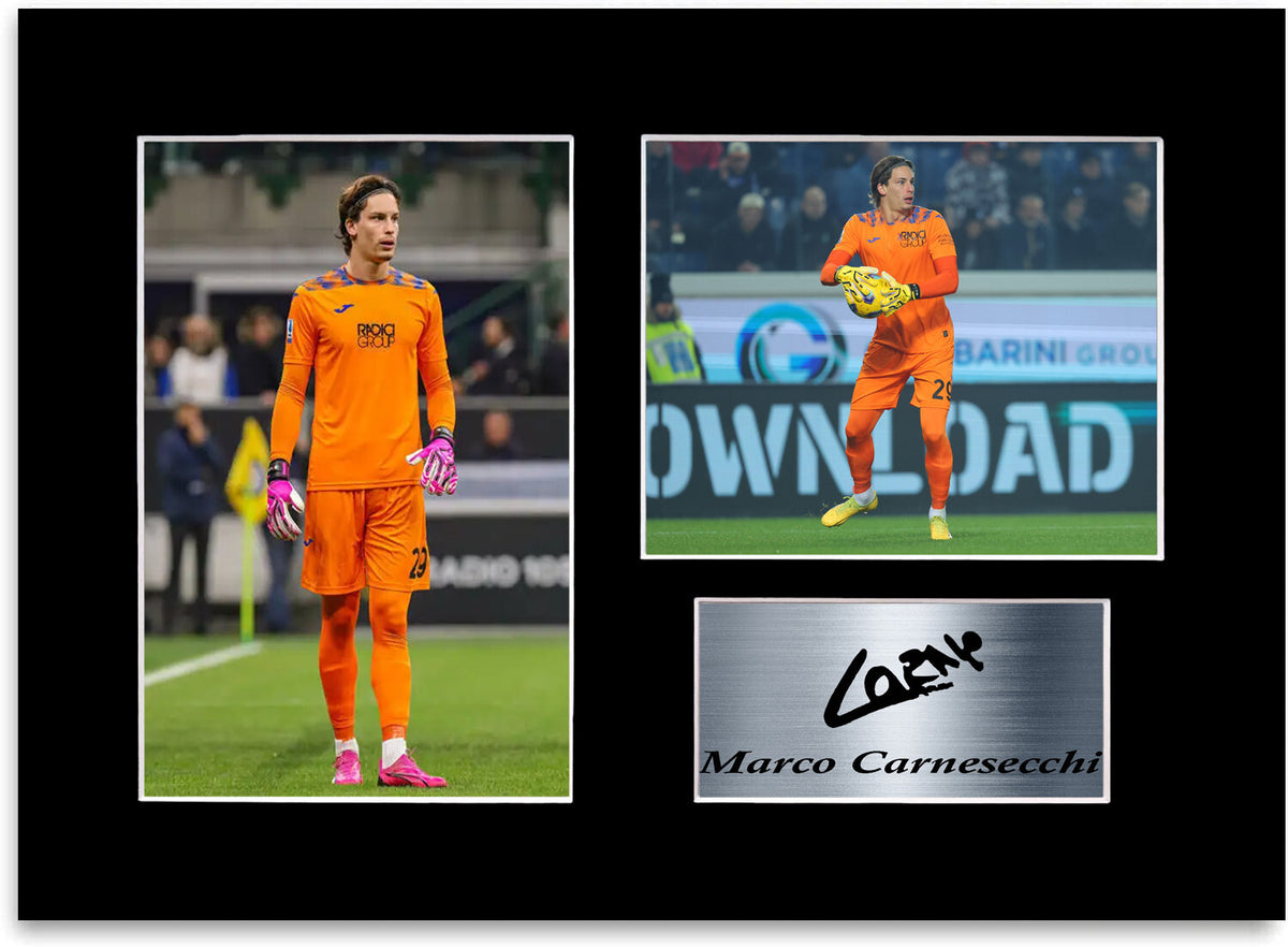 Marco Carnesecchi Football Player mounted display by LJW Prints