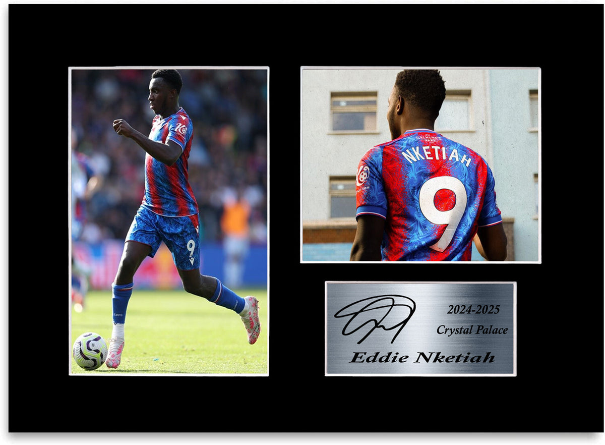 Eddie Nketiah Crystal Palace Player mounted display by LJW Prints