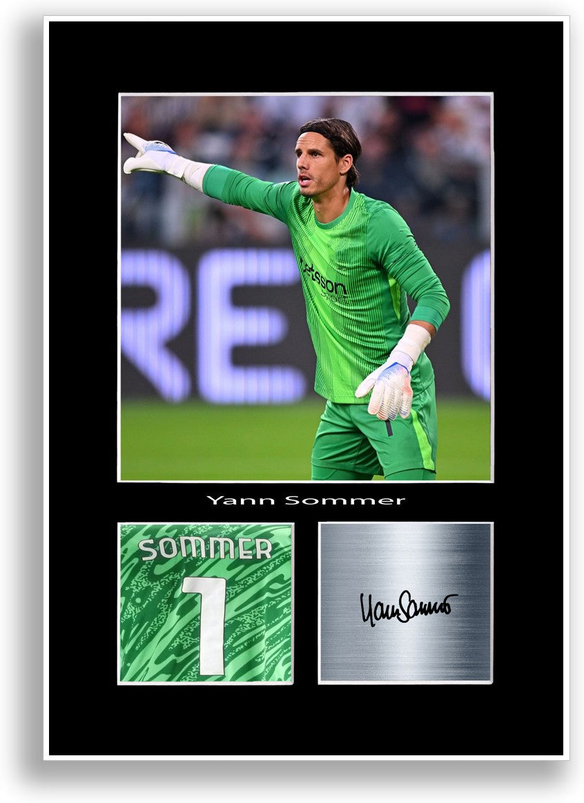 Yann Sommer Football Player Poster Signed Print Photo A4 Wall Art Gift Idea