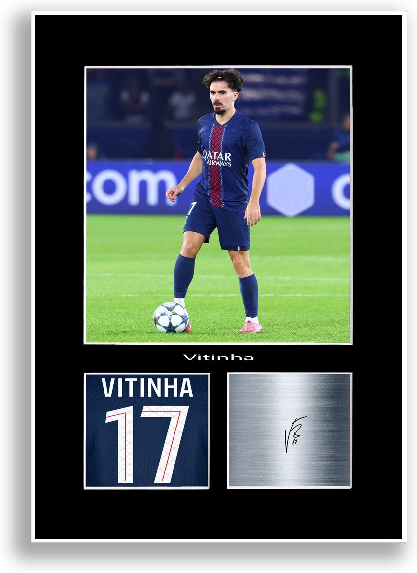 Vitinha Football Player Poster Signed Print Photo A4 Wall Art Gift Idea