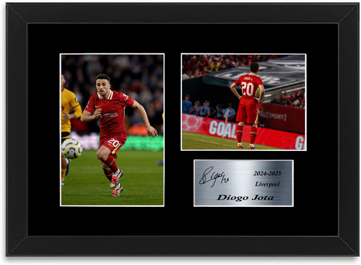 Diogo Jota Liverpool Player framed print by LJW Prints