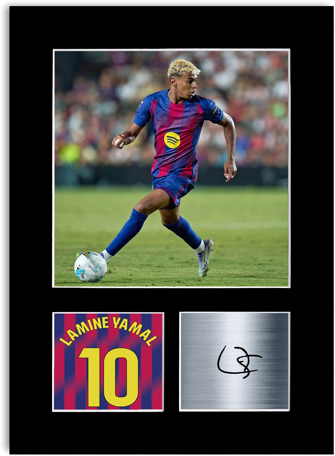 Lamine Yamal Football Player Poster Signed Photo Display Mount Print A4 Gift