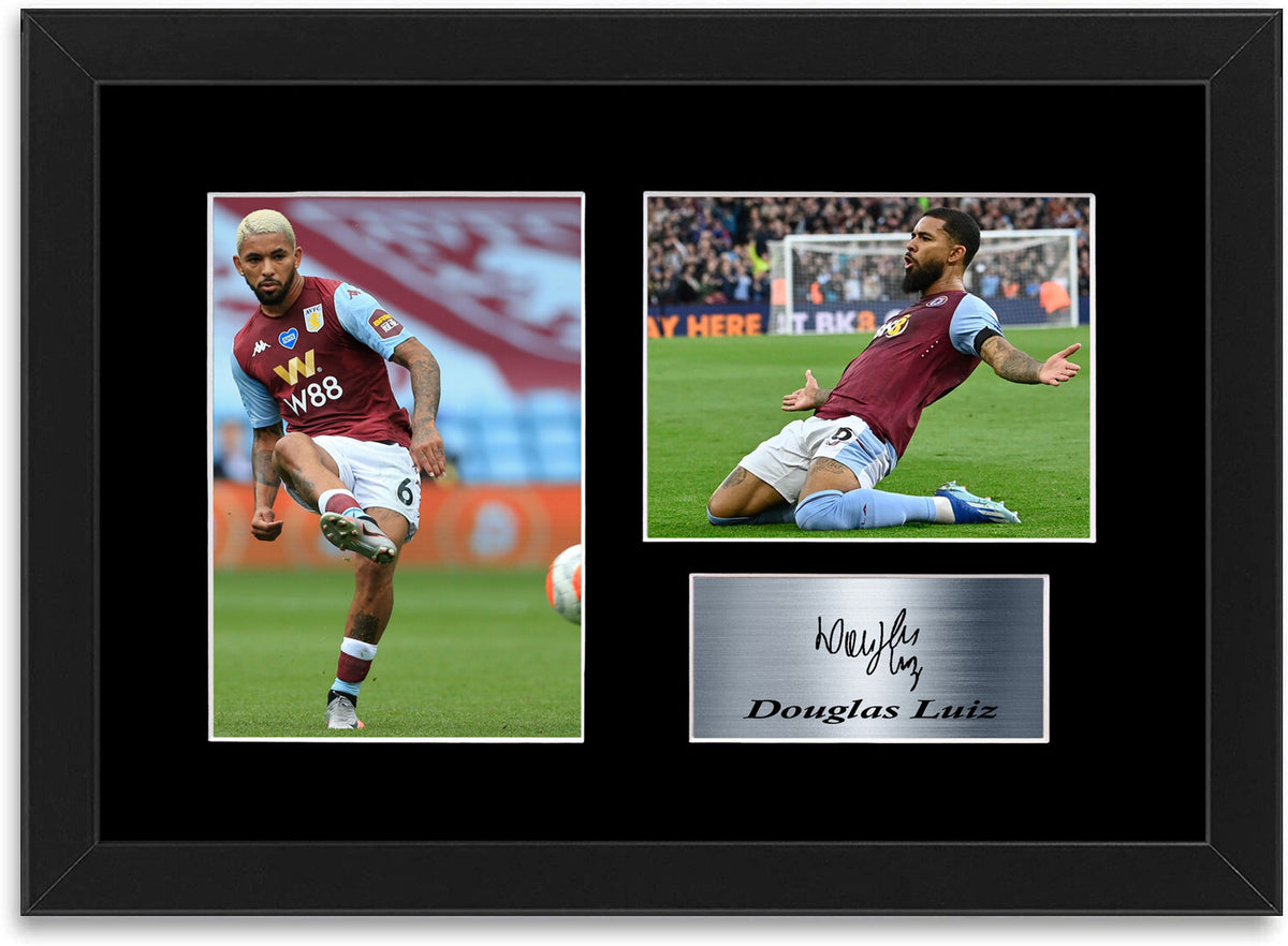 Douglas Luiz Aston Villa Player framed print by LJW Prints
