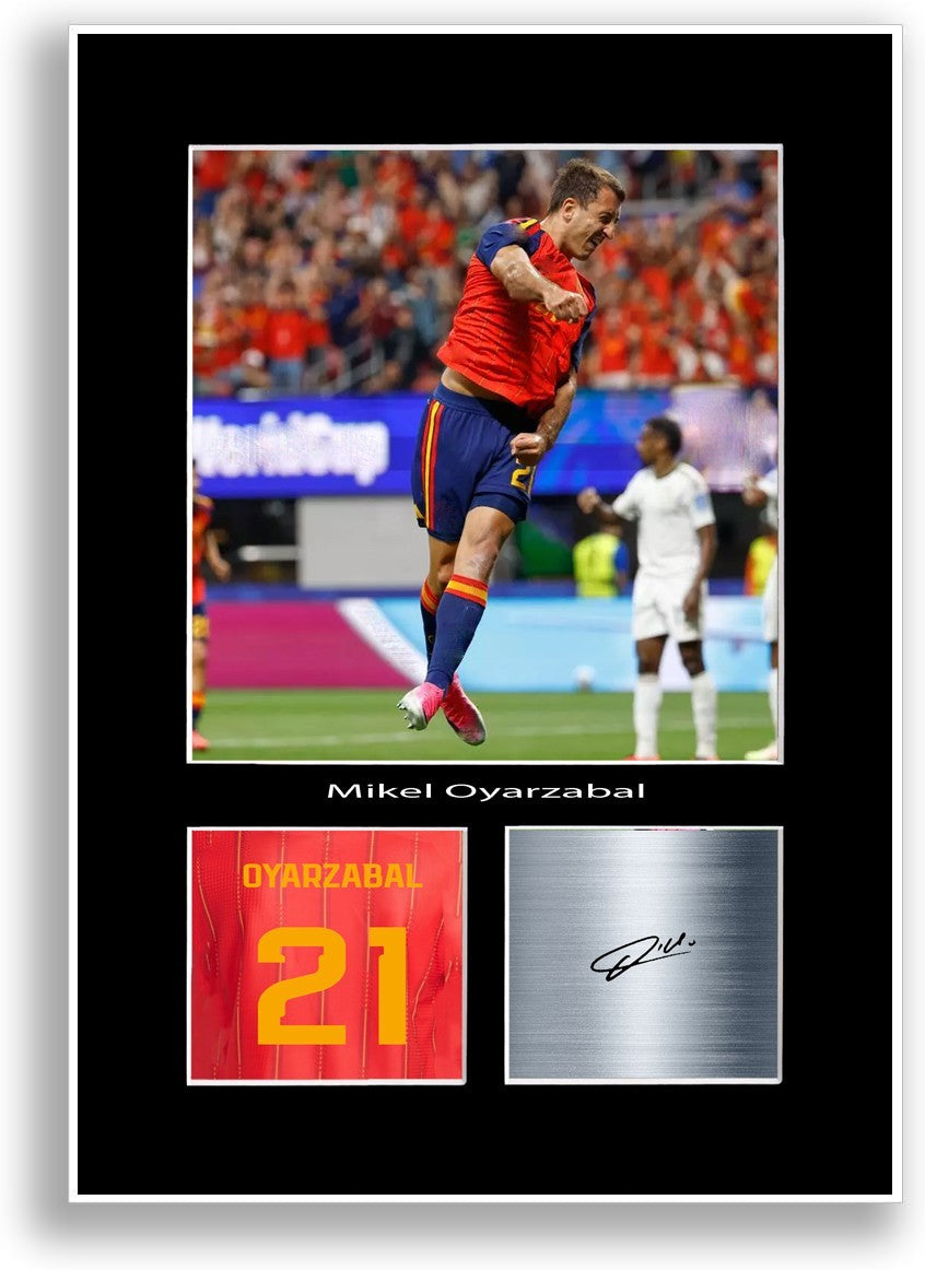 Mikel Oyarzabal Spain 2026 Poster Signed Print Photo Wall Art Gift