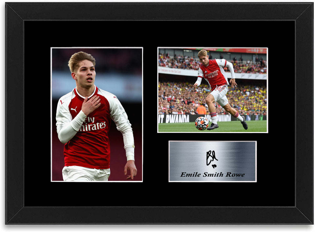 Emile Smith Rowe Arsenal Player A4 Printed Signed Photo Display Mount Framed
