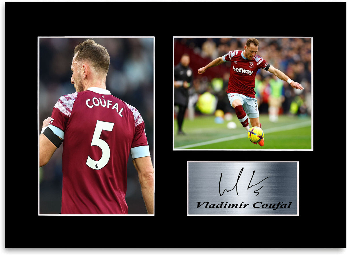 Vladimir Coufal West Ham Football Player mounted display by LJW Prints