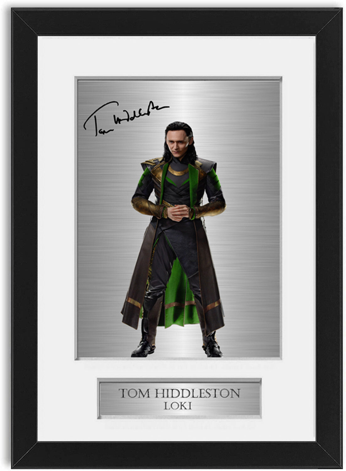 Tom Hiddleston Signed Photo Display Mount A4 Loki Framed Poster