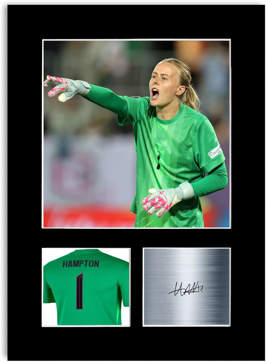 Hannah Hampton England Print Signed Photo Display Poster Women’s Euro 2025
