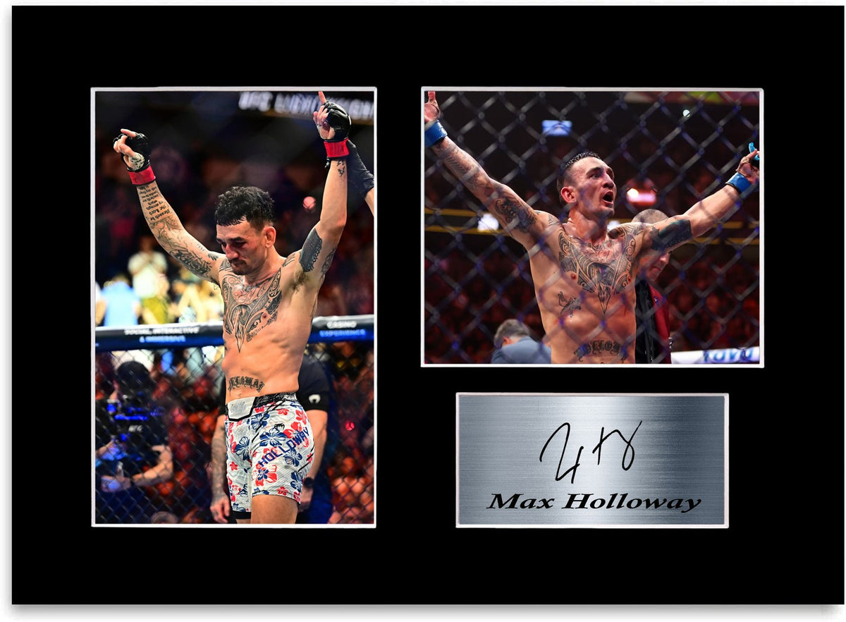 Max Holloway MMA ufc champion Printed mounted display by LJW Prints