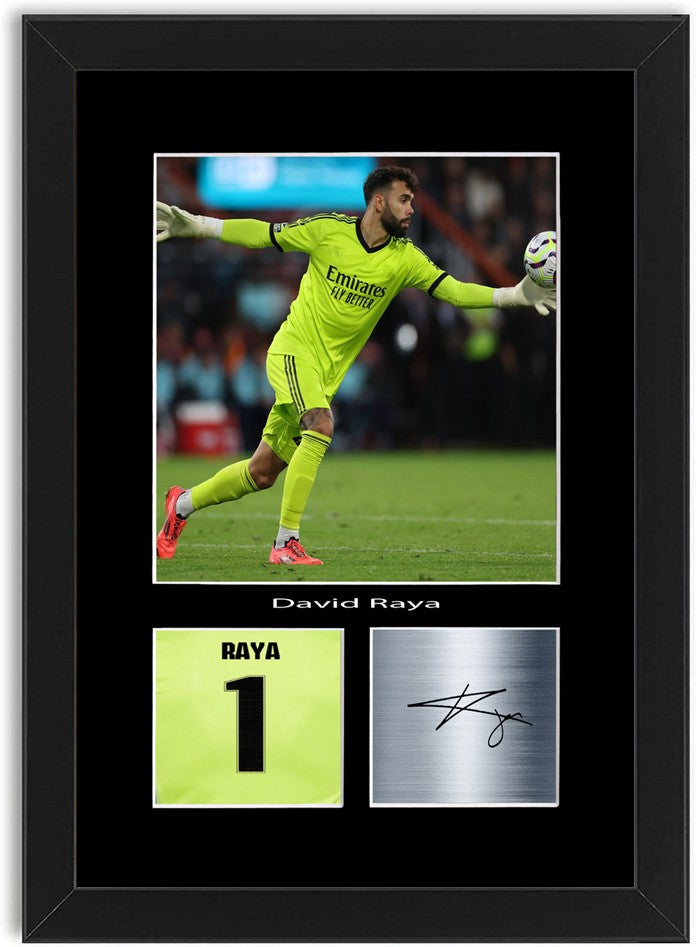 David Raya Football Player Poster Signed Print Photo A4 Wall Art Framed