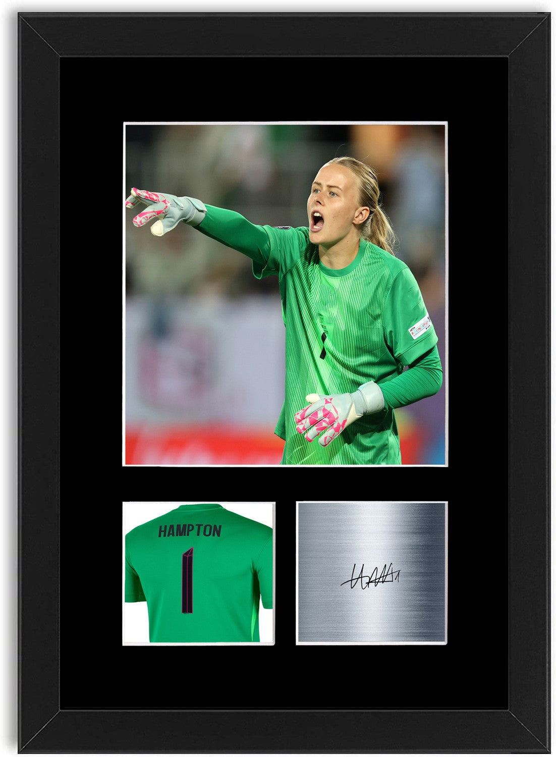 Hannah Hampton England Signed Photo Display Framed Poster Women’s Euro 2025