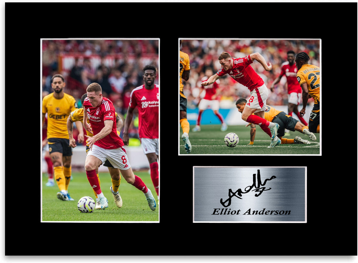 Elliot Anderson Nottingham Forest Player framed print by LJW Prints