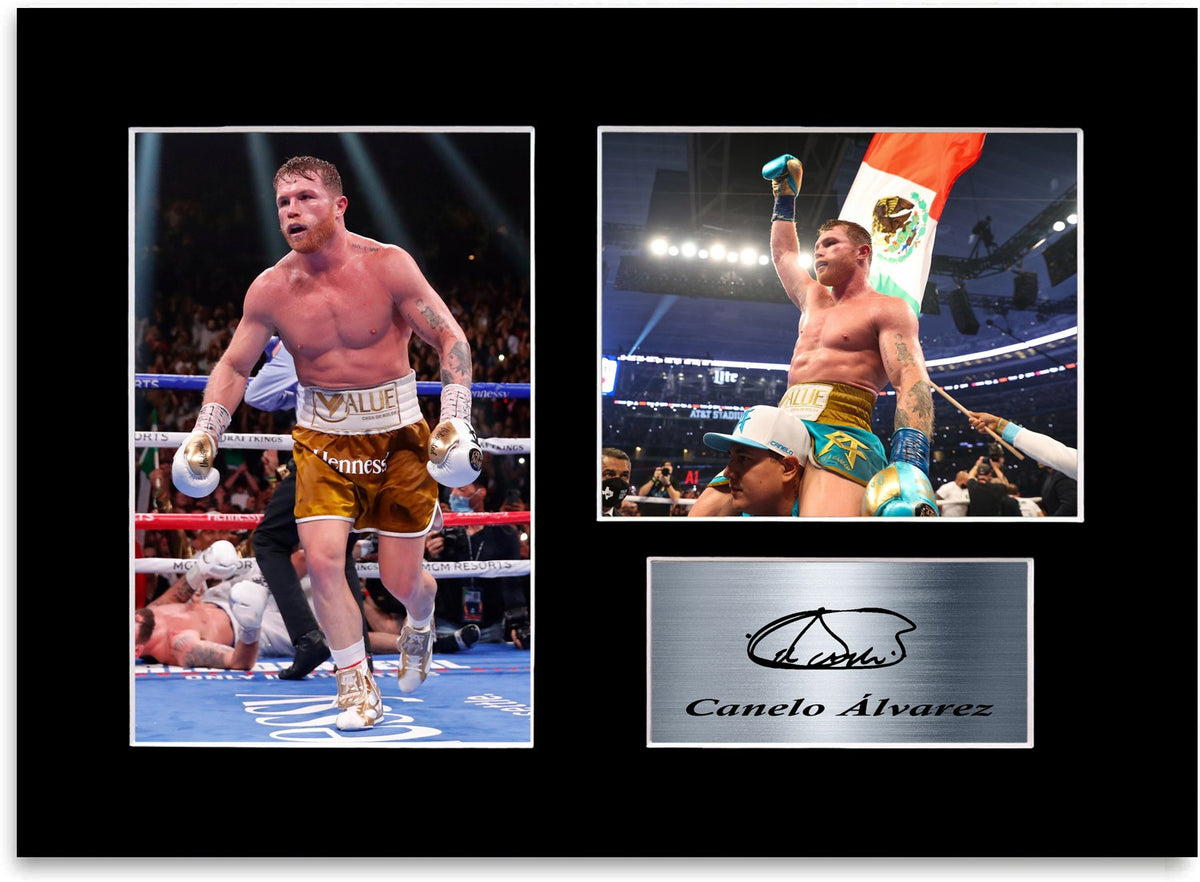 Canelo Alvarez Boxing World Champion Signed Photo Display Mount A4 Poster Print