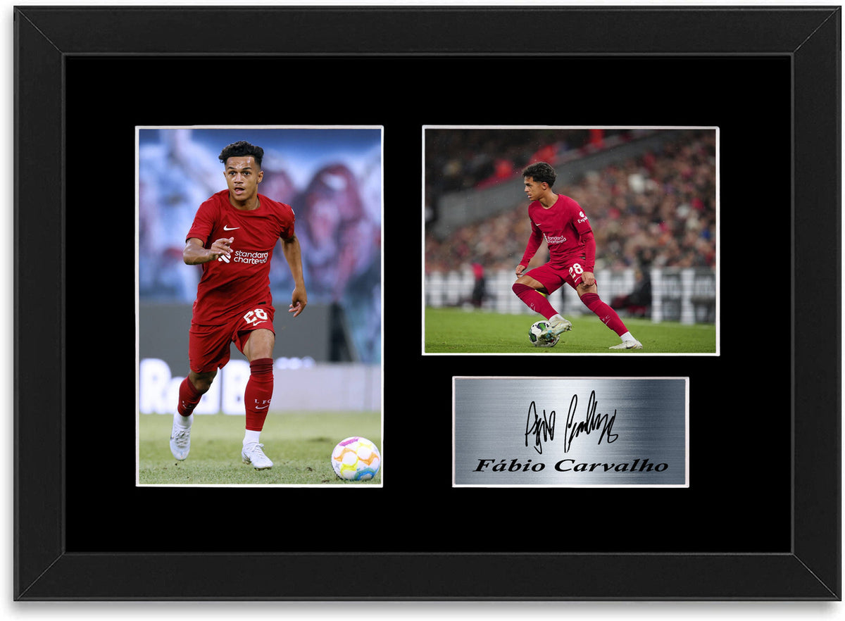 Fabio Carvalho Liverpool Player framed print by LJW Prints
