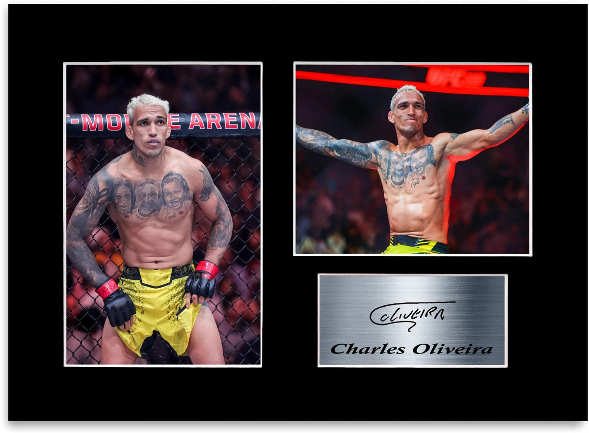 Charles Oliveira ufc champion Printed Signed Autograph Photo Display Poster A4