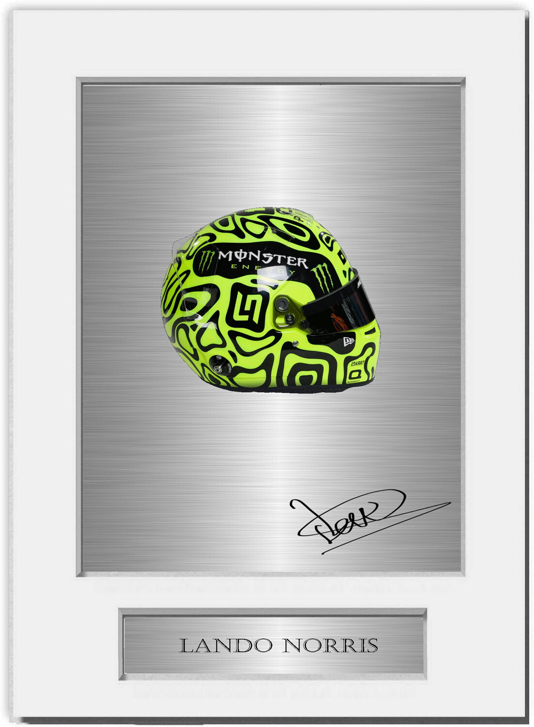 Lando Norris Formula 1 Driver 2024 Helmet mounted display by LJW Prints