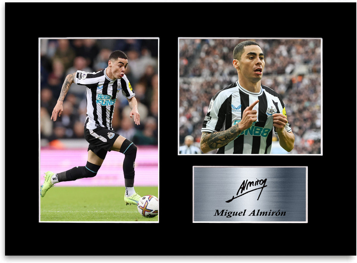 Miguel Angel Almiron Poster Printed Signed Autograph Photo Display Mount A4