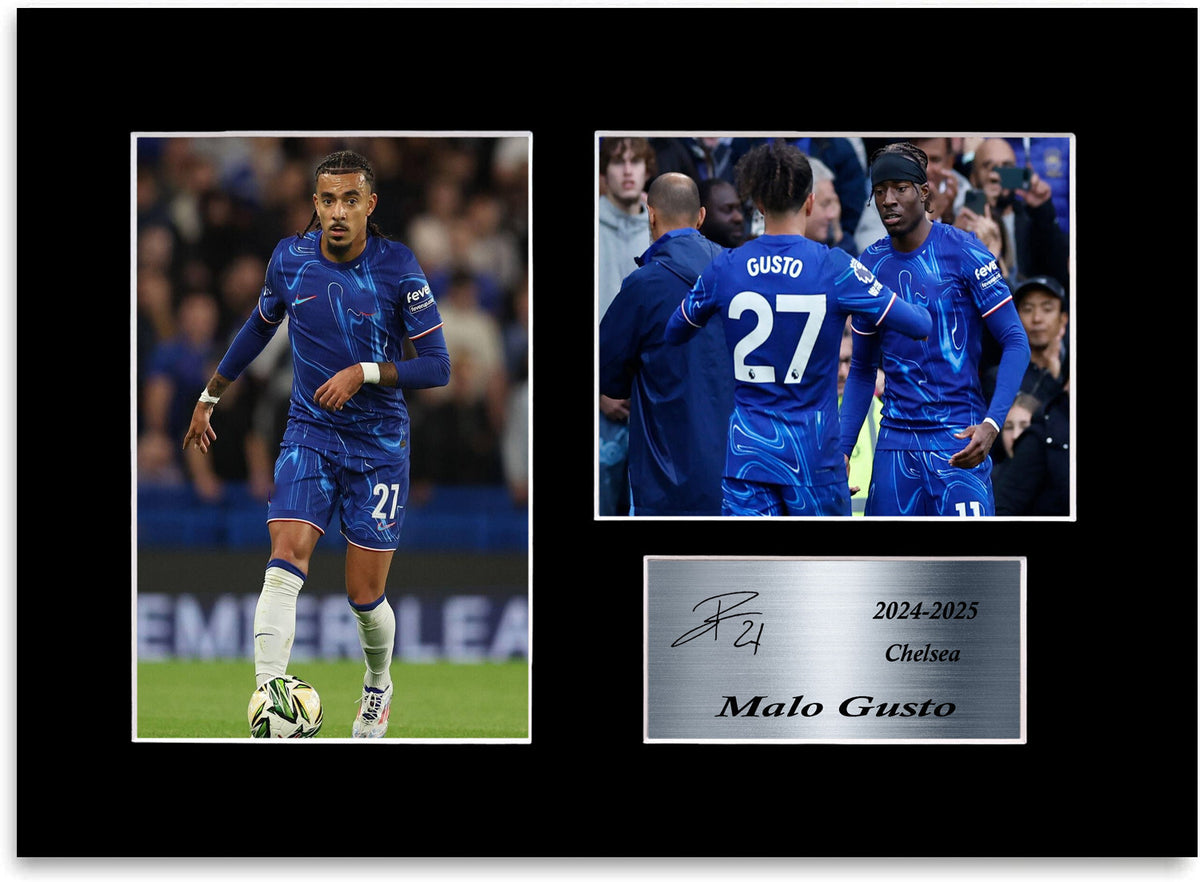 Malo Gusto Chelsea Player mounted display by LJW Prints