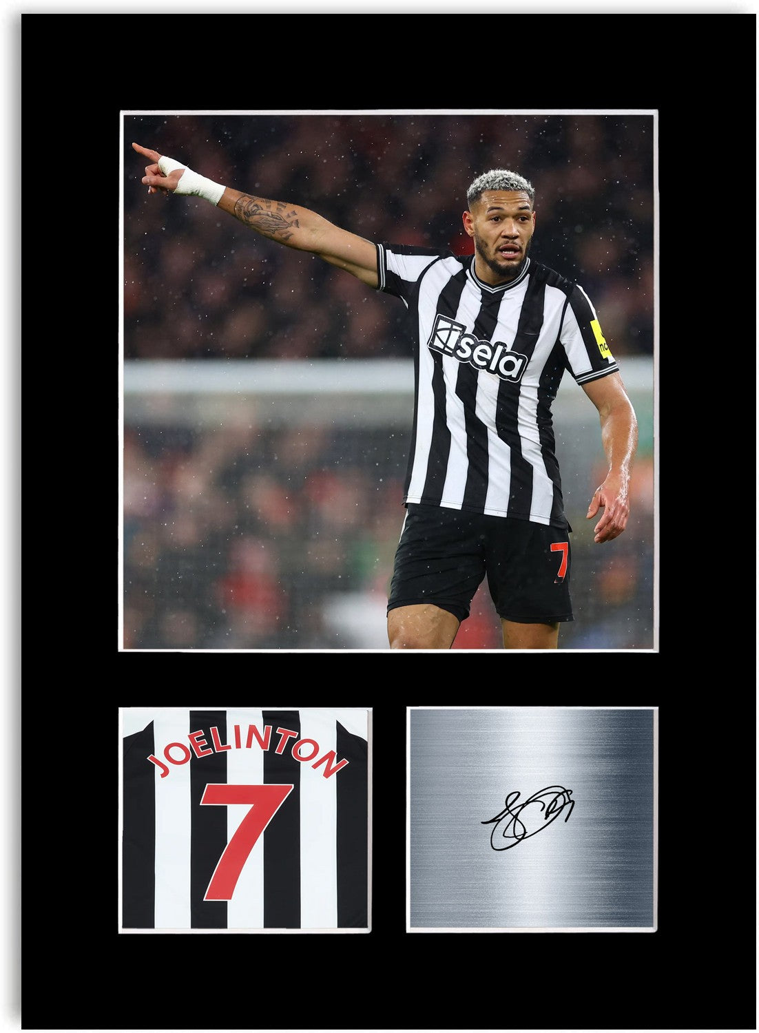Joelinton Football Player Poster Signed Photo Display Mount Print A4 Gift
