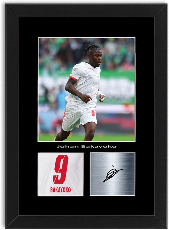 Johan Bakayoko Football Player Poster Signed Print Photo A4 Wall Art Framed