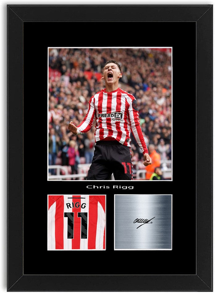 Chris Rigg Football Player Poster Signed Print Photo A4 Wall Art Framed