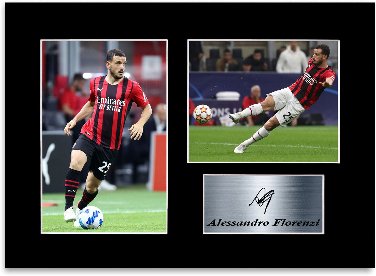 Alessandro Florenzi Football Player Milan mounted display by LJW Prints