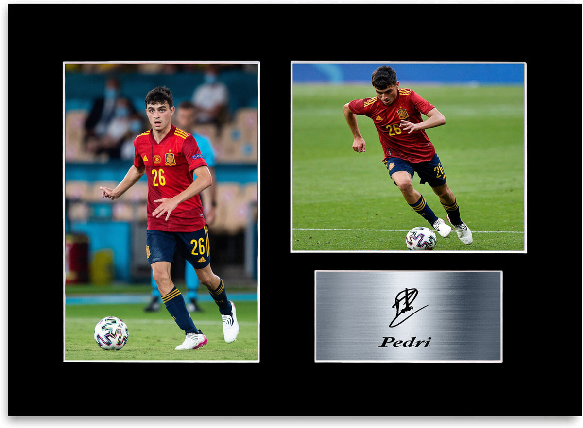 Pedri Spain Football Player A4 Printed Signed Photo Display Mount Poster Gift