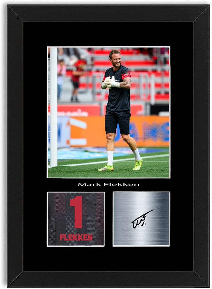 Mark Flekken Football Player Poster Signed Print Photo A4 Wall Art Framed