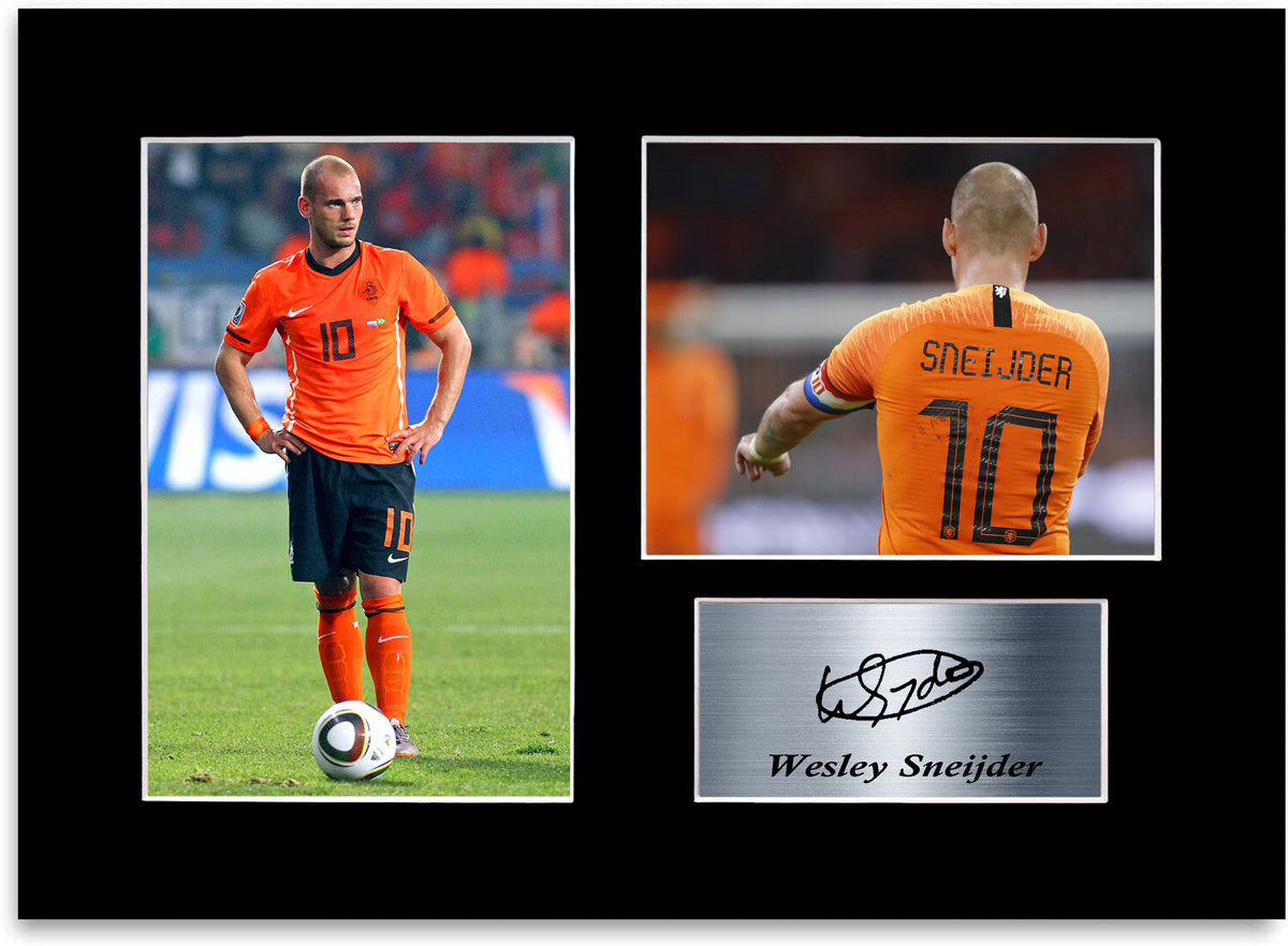 Wesley Sneijder Nederlands Player A4 Printed Signed Photo Display Gift Poster