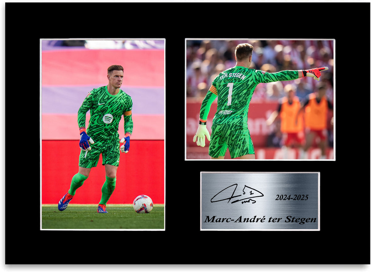 Marc Andre ter Stegen Football Player Barcelona mounted display by LJW Prints
