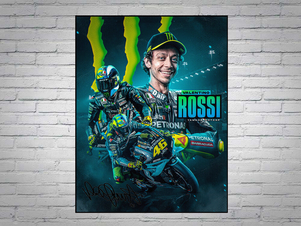 Valentino Rossi A4 Printed Signed Autograph Poster