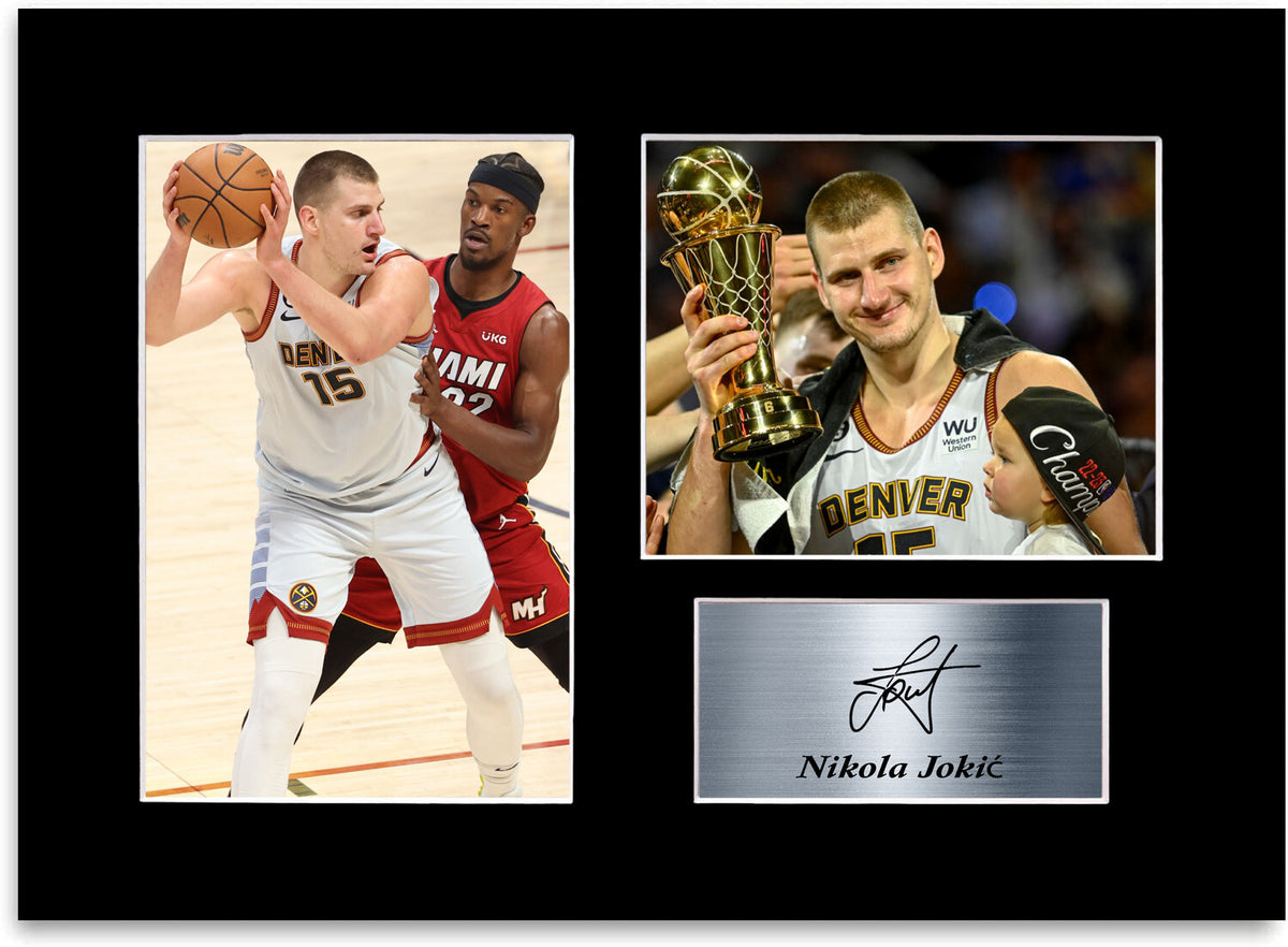Nikola Jokic Basketball A4 Printed Signed Photo Display Mount Gift Poster