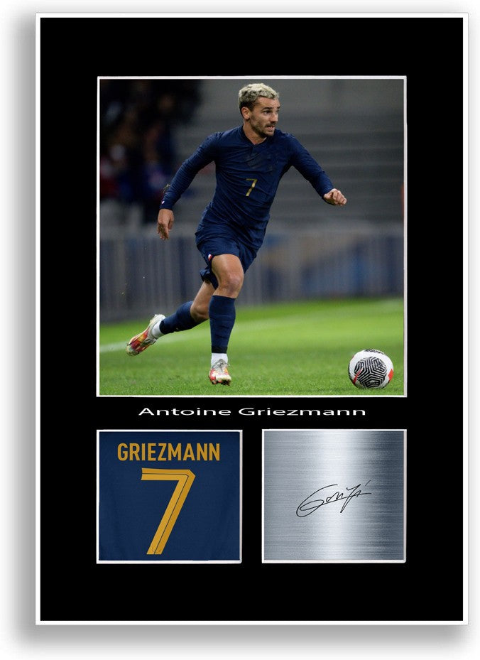 Antoine Griezmann Football Player Poster Signed Print Photo Wall Art Gift Idea