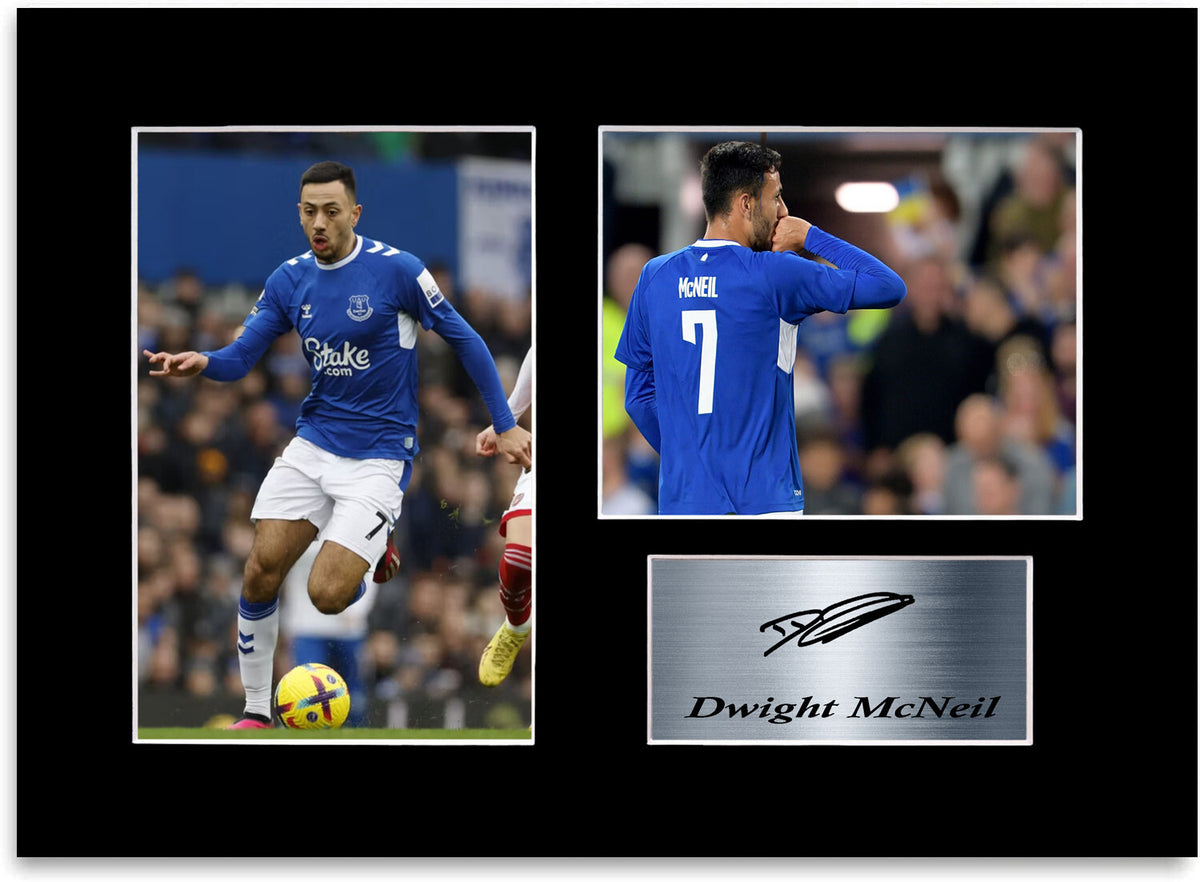 Dwight McNeil Everton Player framed print by LJW Prints