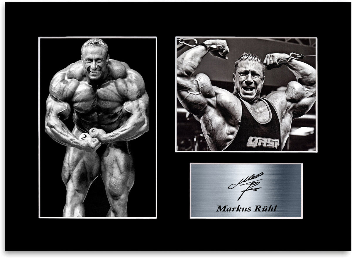 Markus Ruhl Signed Photo Display Mount A4 Bodybuilding Gym Poster