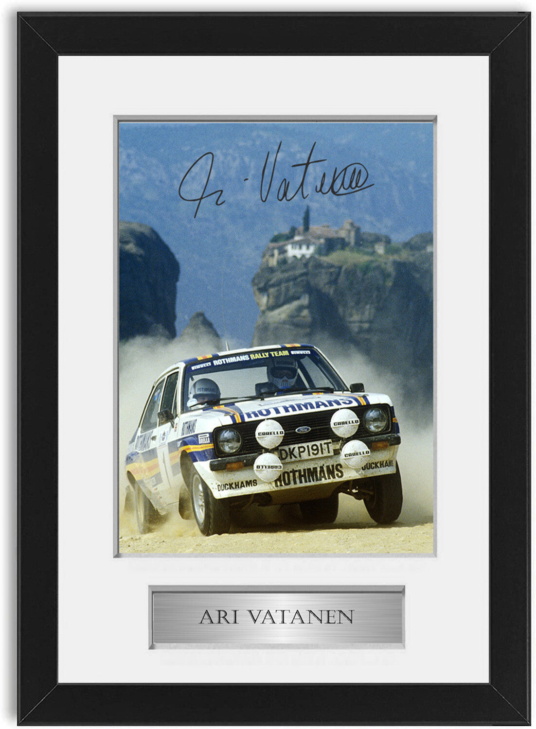Ari Vatanen World Rally Champion 1981 Signed Photo Display Mount A4 Framed