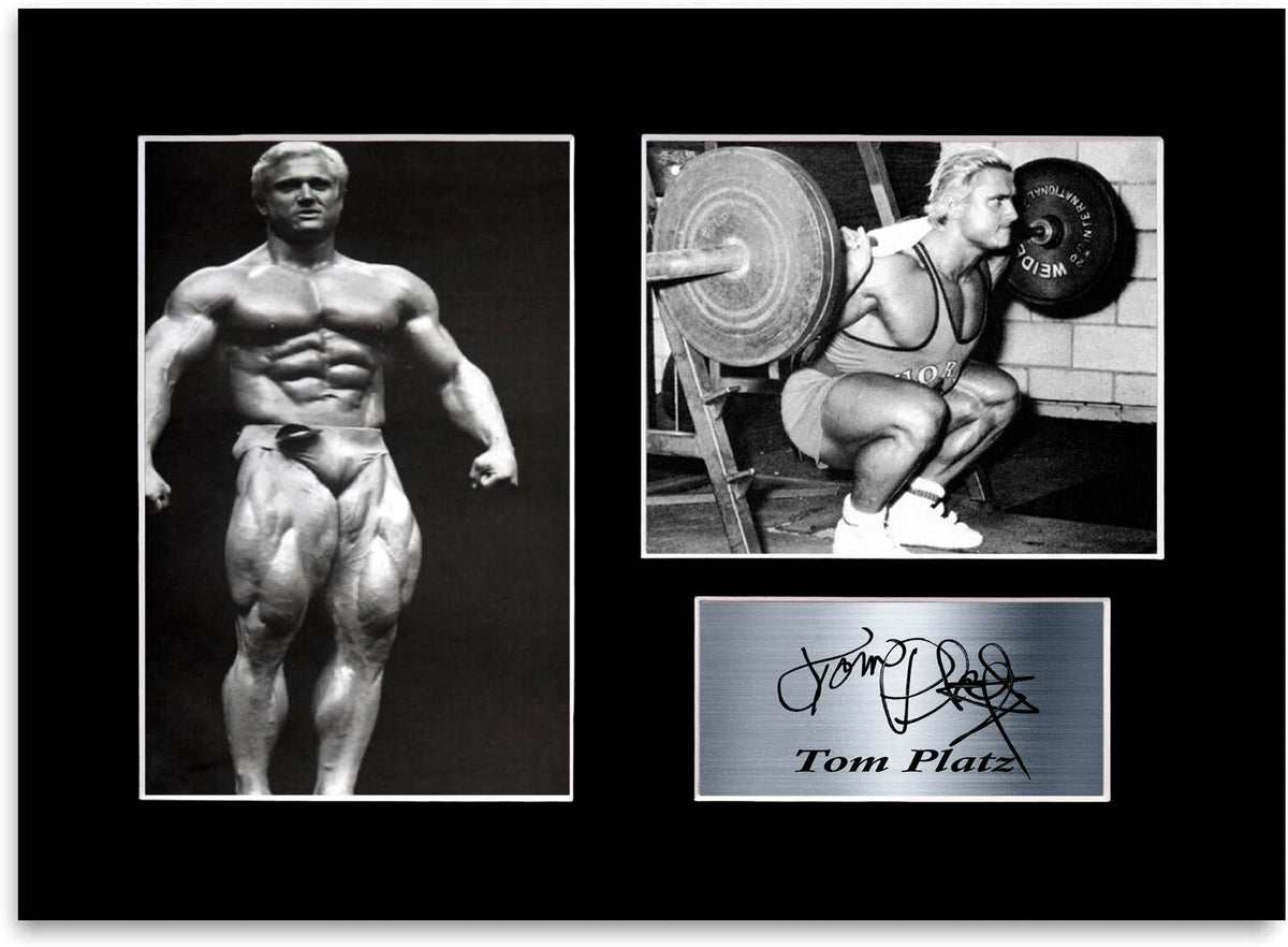 Tom Platz Bodybuilding Gym Motivational mounted display by LJW Prints