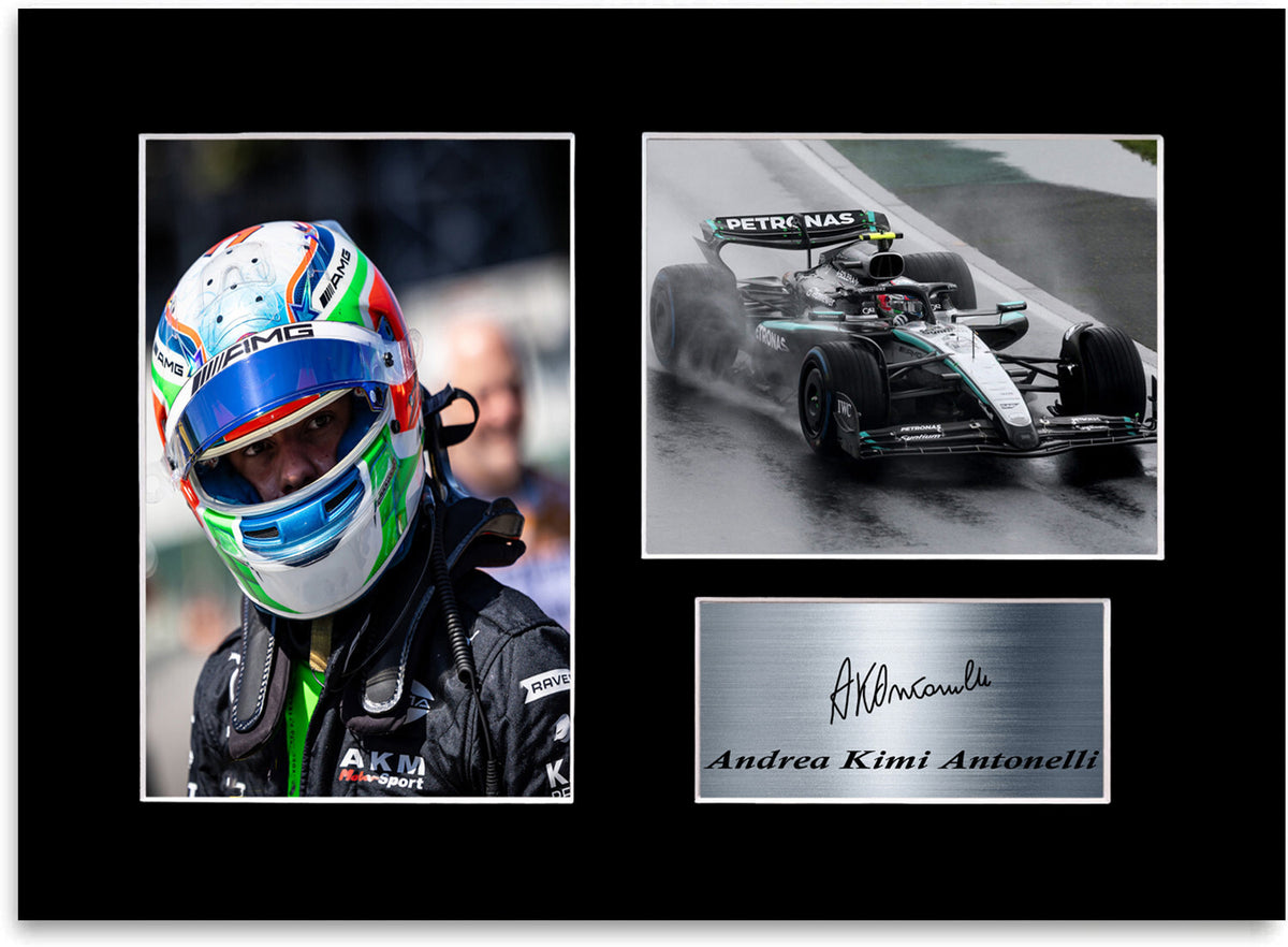 Andrea Kimi Antonelli 2025 For F1 Fans mounted display by LJW Prints