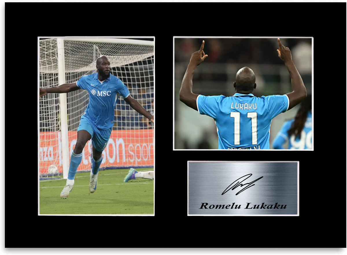 Romelu Lukaku Football Player framed print by LJW Prints