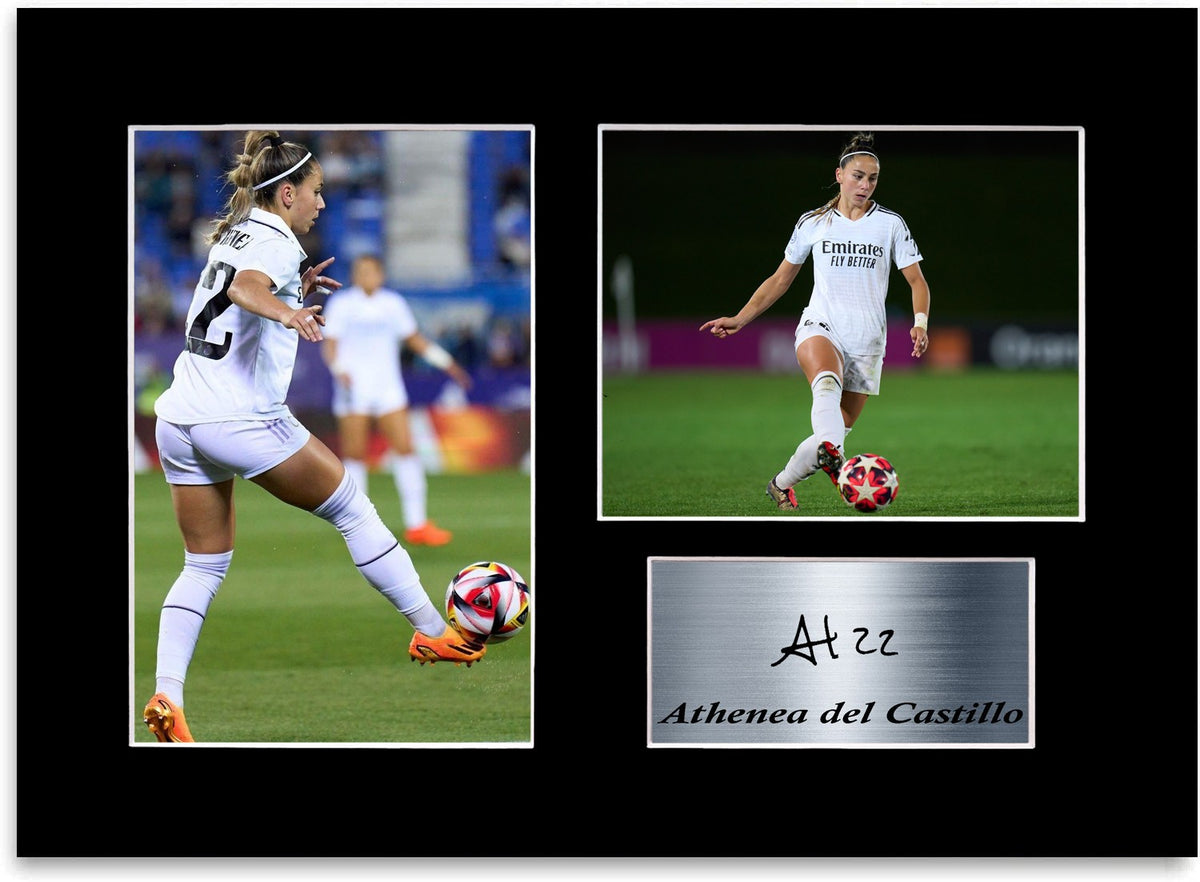 Athenea del Castillo Real Madrid Player A4 Signed Photo Display Mount Poster