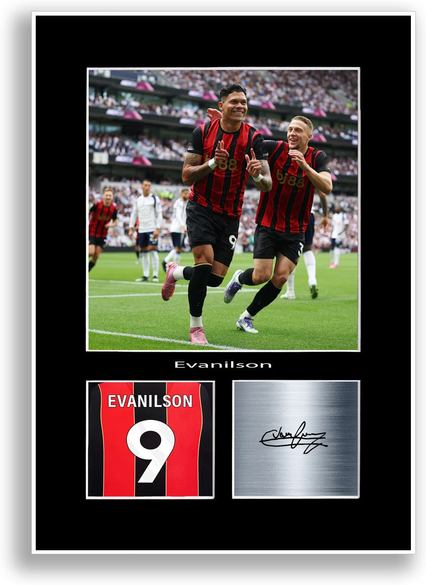 Evanilson Football Player Poster Signed Print Photo A4 Wall Art Gift Idea