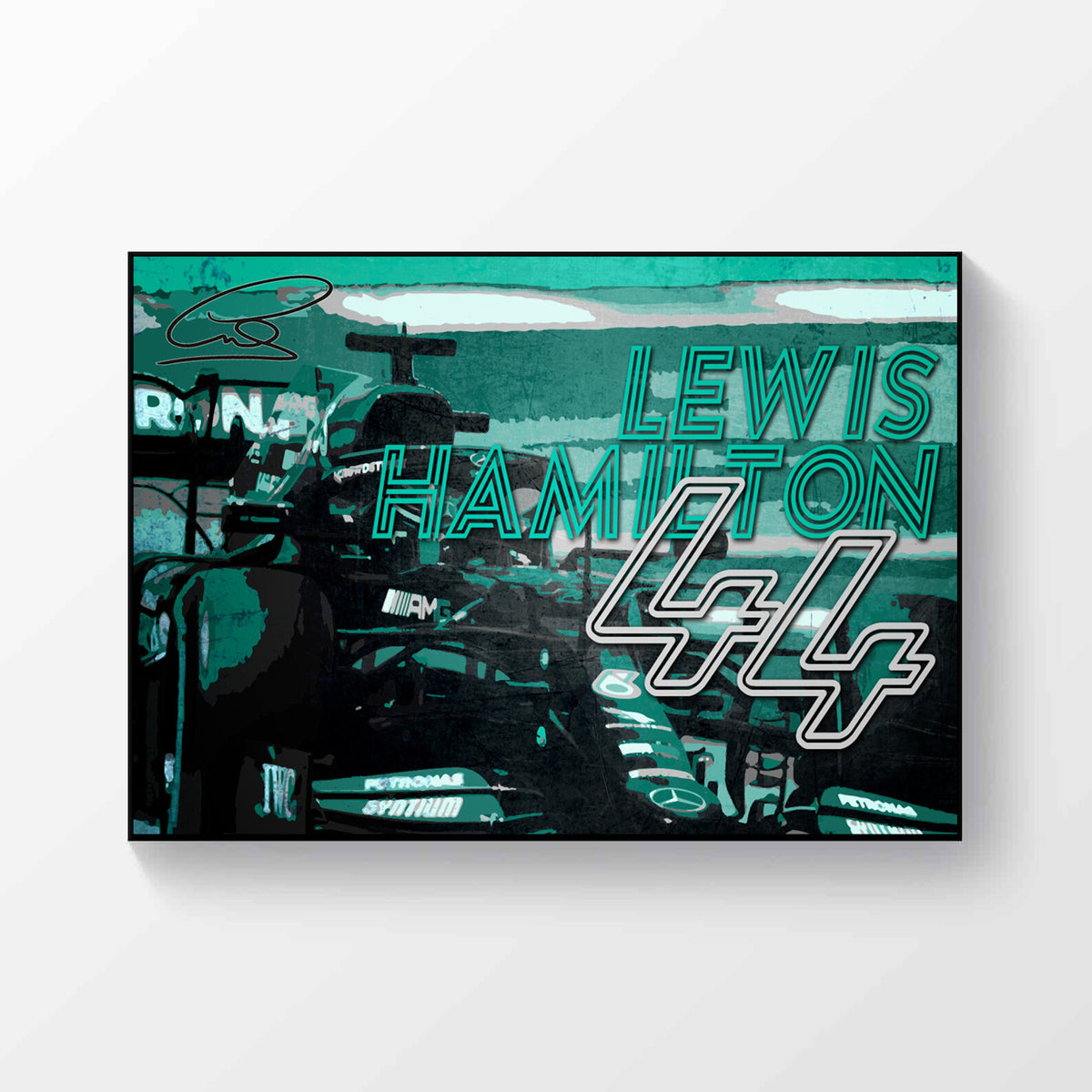 Lewis Hamilton Mercedes F1 Formula 1 2021 unframed poster by LJW Prints